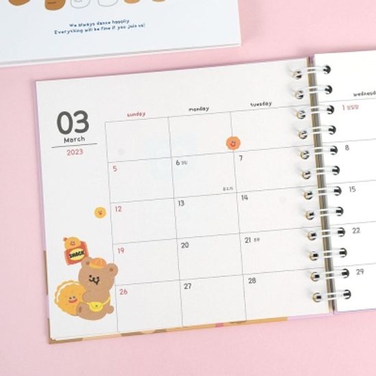 핑크풋 댄싱베어2023다이어리