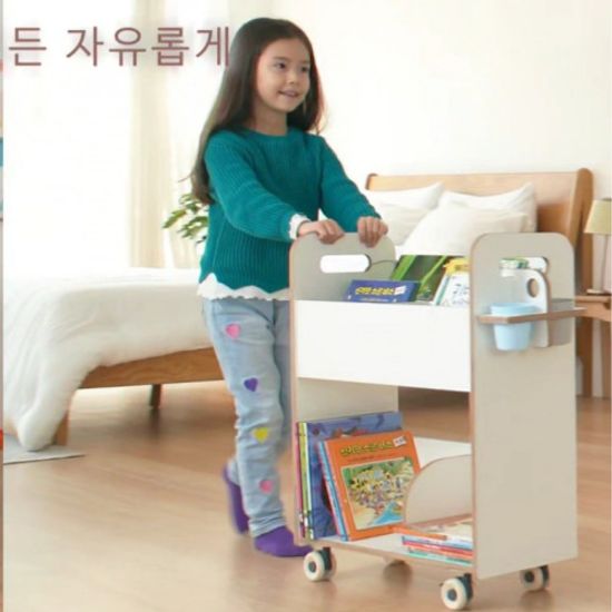 엘리북카트 도서관 북트롤리 바퀴달린책장 5color 택