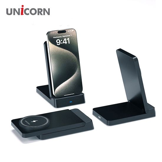 유니콘 맥세이프 무선충전기 15W 접이식 스탠드거치대
