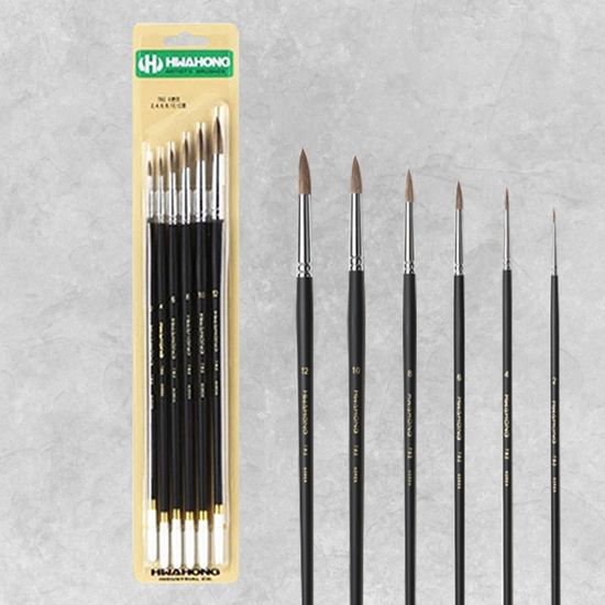 화홍 782(R) 수채붓 (천연모) 6본조 세트