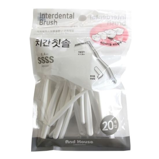 덴탈 프리미엄 치간칫솔 L형 20p (SSSS) 0.4mm