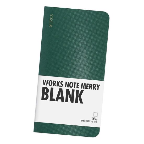 웍스 무선노트 2권팩-메리 블랭크 포켓 16 딥 그린