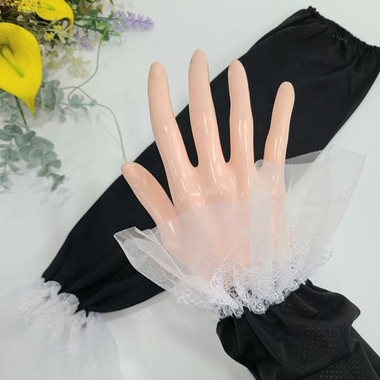 [애슬릿]손등 레이스 기능성 쿨 얇은 여름 팔 토시