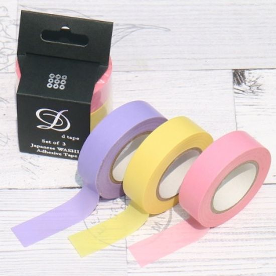 [Nakabayashi] 선물포장된 일본산 디자인 데코테이프-나카바야시 마스킹테이프 3개/팩 HF27-2