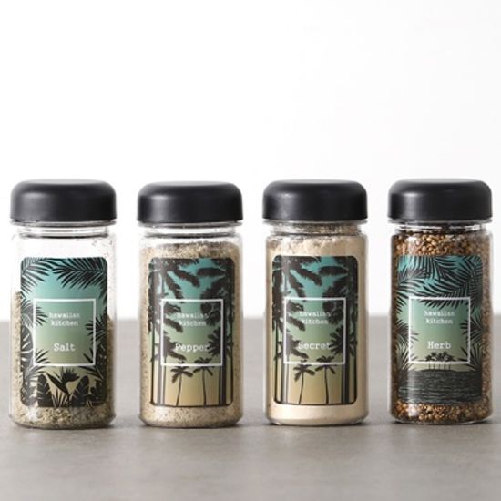 하와이안키친 양념통(블랙) 5P+스티커 8종