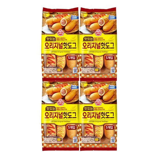 오뚜기 맛있는 오리지널 핫도그 400g 4봉