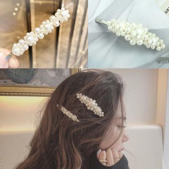 프로포즈 진주 머리핀 헤어핀 악세서리 똑딱이 포인트 블링블링