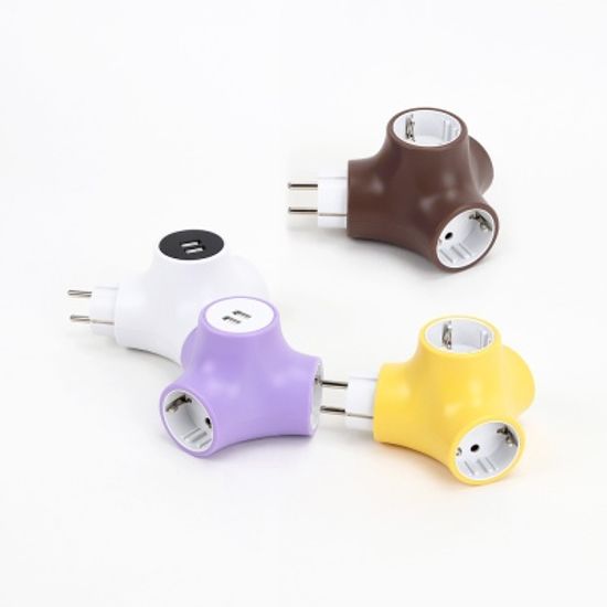 [아이정] Y형 디자인 멀티탭 2구 3구 USB 콘센트