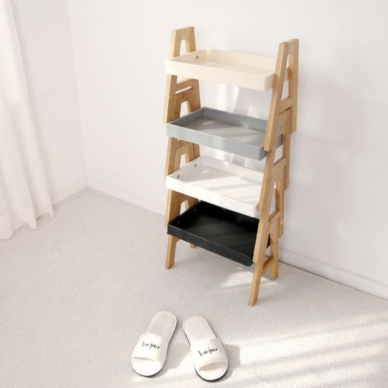 2단선반 A형 원목 다용도스탠드 소품정리대 다이 수납