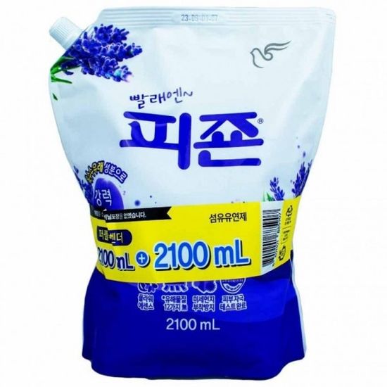 피죤 섬유 유연제 퍼플라벤더 리필 2100ml 2개