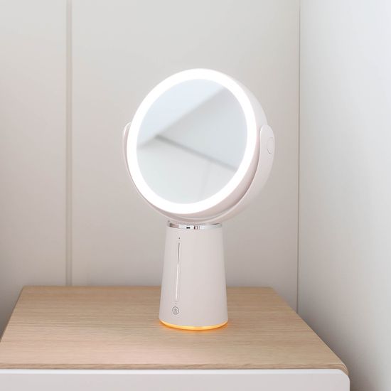 무아스 360도 회전 듀얼 5X 무선 LED 거울 조명거울