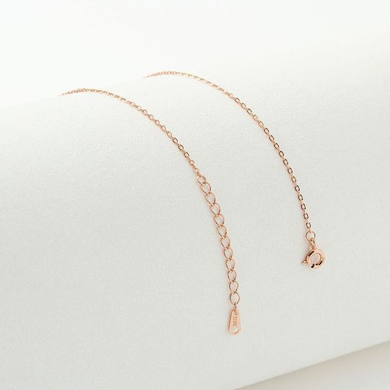 [비쥬홀릭] 실버925 샤이니 하트 로즈골드 목걸이