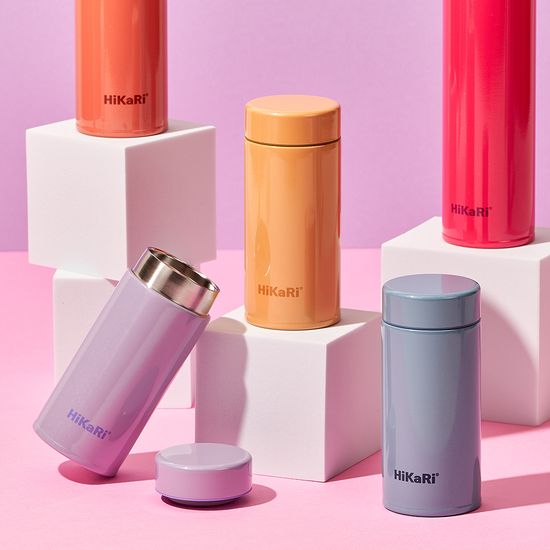 히카리 미니 소형 보온병 스텐 텀블러 레인보우 200ml