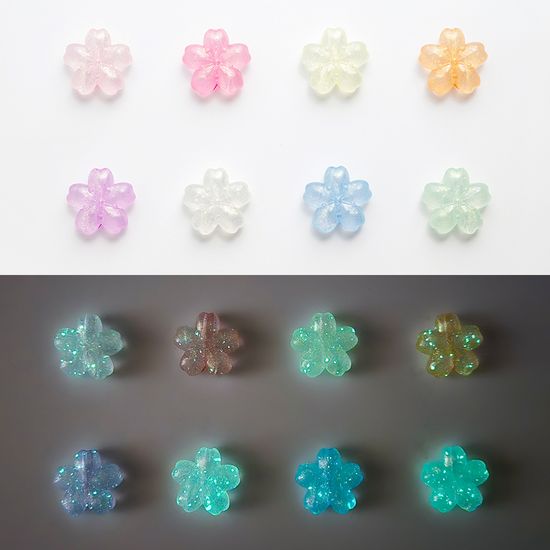 8color 벚꽃 막대사탕 키링 야광 군번줄