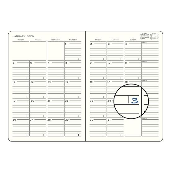 로이텀 2026 먼슬리 플래너 컴포지션 소프트커버 (B5)