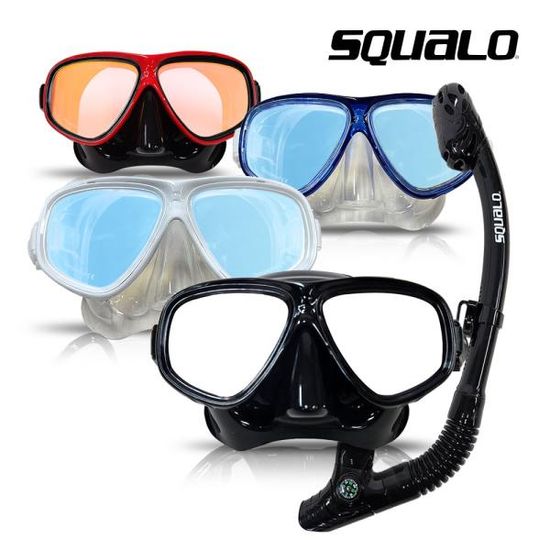 스쿠알로 미러스노쿨링 장비세트 미러렌즈 드라이탑