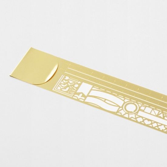 Clip Ruler Brass - Deco pattern A