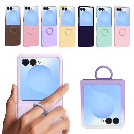 갤럭시z플립 7 FE 6 5 파스텔 링 고리 슬림 PC 케이스