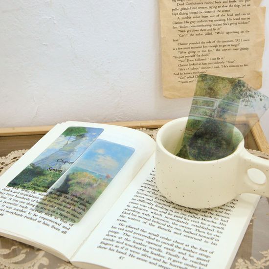 리코즈 명화 책갈피 4종 반투명 PP 감성 북마크 북