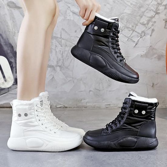모비드 하이탑 통굽 여성 방한부츠 앵글 삭스부츠