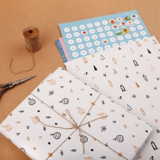 [기성]포장지 화이트 크리스마스