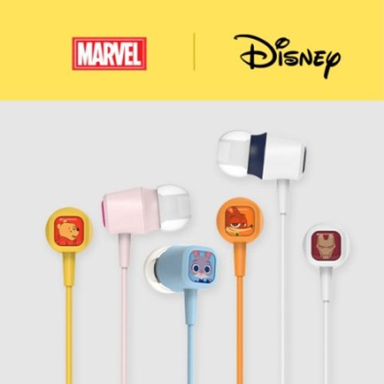 1+2 디즈니마블 캐릭터 이어폰 주토피아 어벤져스