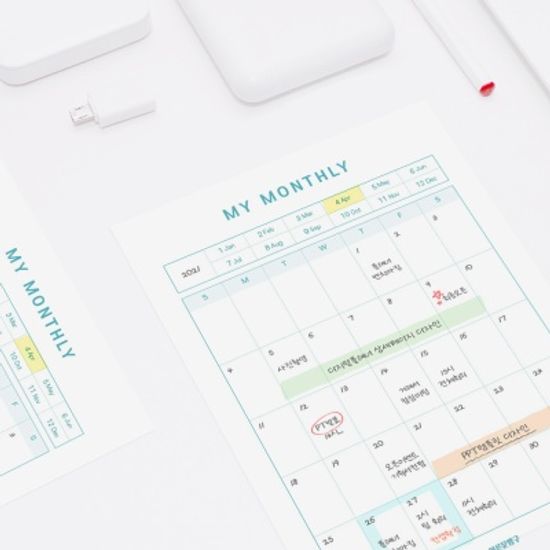 MY MONTHLY 심플 메모지 월간 체크리스트 플래너