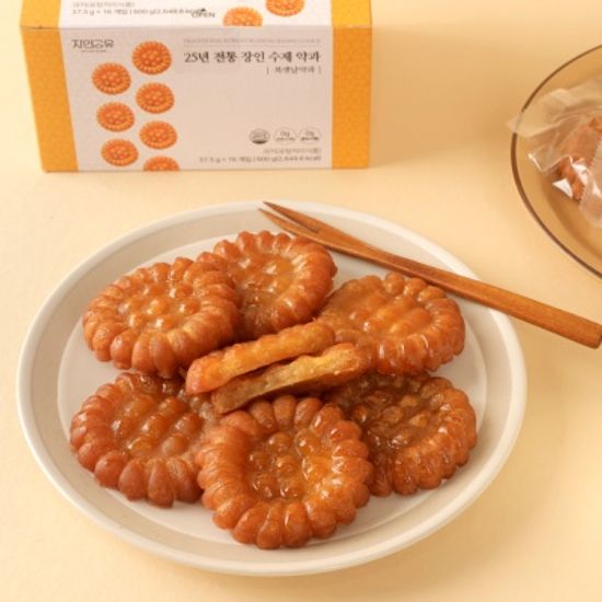 자연공유 25년 전통 장인 수제 약과 1박스 16개입