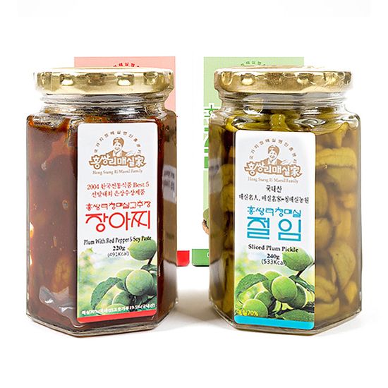 홍쌍리 고추장장아찌220g+매실절임240g