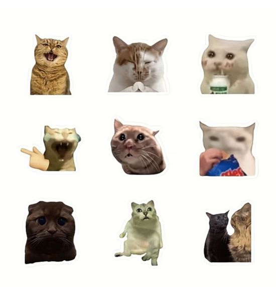 고양이 스티커 100P 밈 다꾸 폰꾸 폰 다이어리 꾸미기