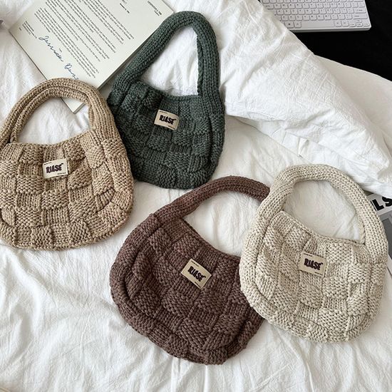 MT_23639 가을 겨울 가벼운 니트 가방 캐주얼 데일리