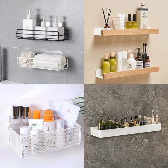 무타공 화장실선반 욕실선반 선반 사각 정리대 P374-O