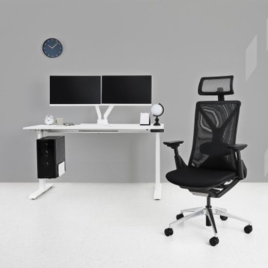 루나랩 듀얼모터 전동 높이조절 책상 1500 (택배발송)