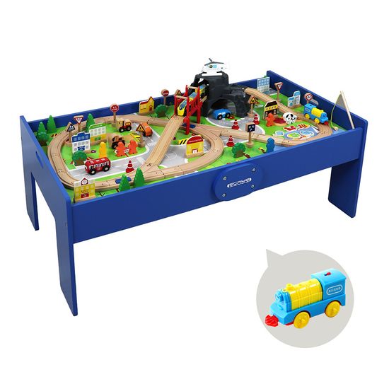 원목 전동 기차놀이 90pcs 플레이 테이블세트