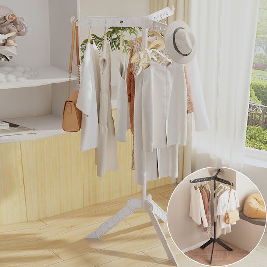 접이식 스탠드 이동식 행거 선반 시스템 옷장 옷걸이