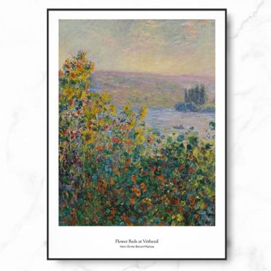 인테리어 명화 액자 포스터 모네 베퇴유의 화단