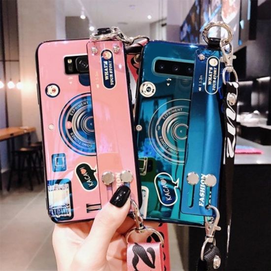 갤럭시S9/S9플러스/카메라 스트랩 유광 실리콘 케이스