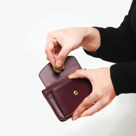 REIMS W016 Zipper poket Wallet Apricot Blush