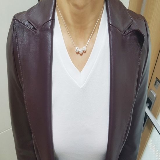 염주 불교 은목걸이 925실버 독특한 체인 소원