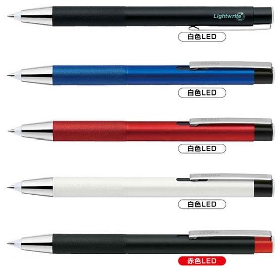 제브라 LED 라이트 0.7mm 유성볼펜 Lightwrite P-BA96