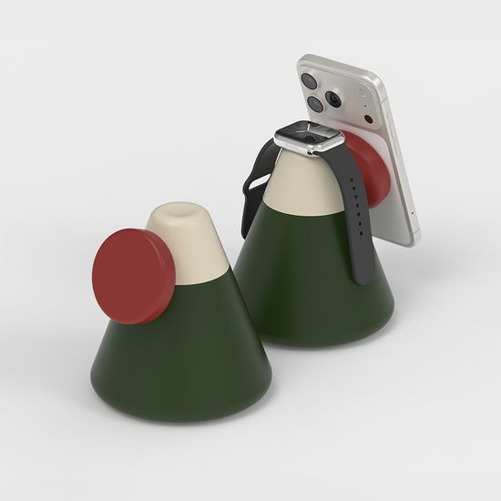 2in1 맥세이프 Qi2 고속 무선 충전기 인테리어 오브제