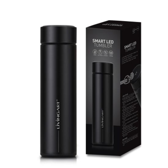 [리빙아트] 스마트 LED 텀블러 블랙 500ml