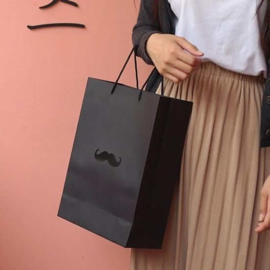 핑크풋 2800봉주르블랙쇼핑백_세로