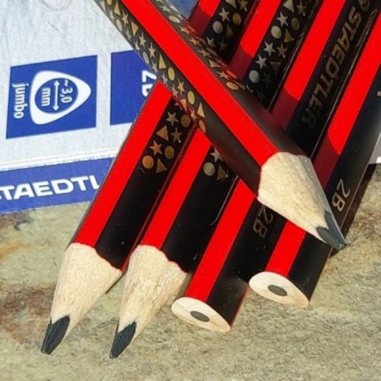 스테들러 독일산 어린이 점보 2B 삼각연필 1285 1다스