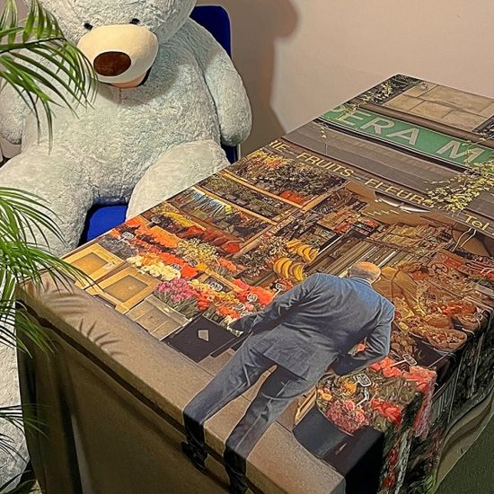 오페라 마켓 115x200 대형 쉬폰 패브릭포스터