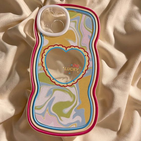 갤럭시 A시리즈 워터데칼 하트 톡 그립 범퍼 케이스