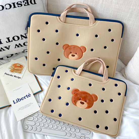곰탱이 손잡이형 아이패드 노트북 파우치 맥북 가방