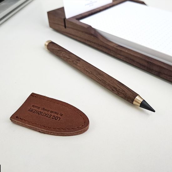 월넛 메모패드 트레이&무한연필 세트