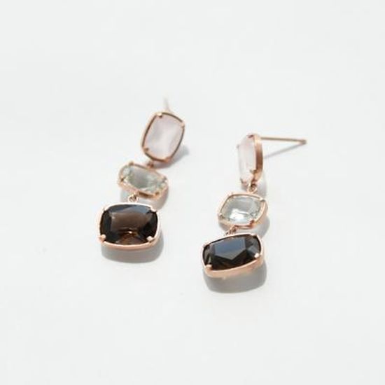 제이로렌 98M02037 스모그쿼츠 장미석 토파즈 귀걸이