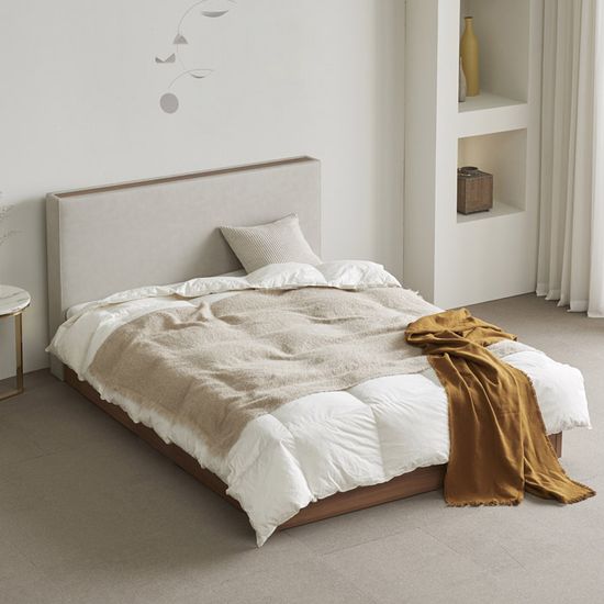 편하게 기댈 수 있는 가죽헤드 침대 Q DW115